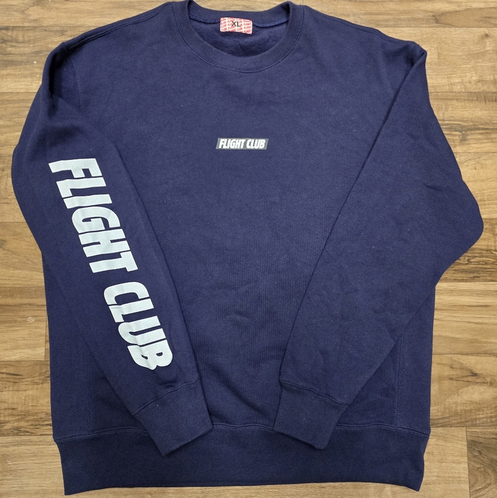 FLIGHT CLUB Oversized Logo Crewneck Sweatshirt Sz Xl